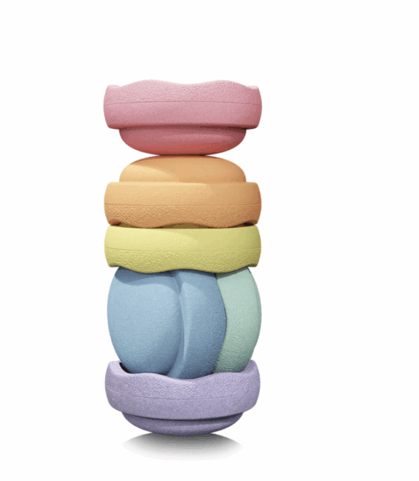 Stapelstein rainbow pastel