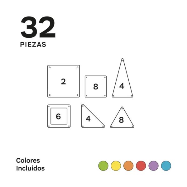 Braintoys Imanix 32 piezas - Imagen 2