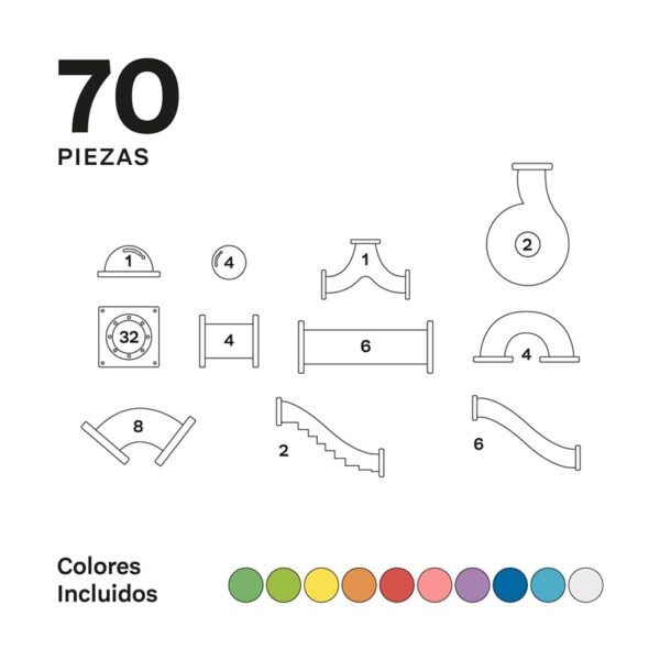 Imanix tobogán 70 piezas - Imagen 3