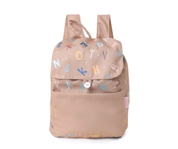 Mochila tela letras