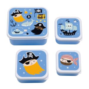 set 4 cajas snack piratas