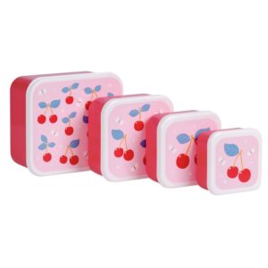 set 4 cajas snack cerezas