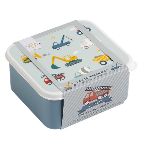 set 4 cajas snack vehiculos - Imagen 3